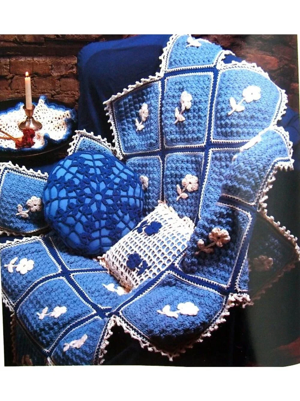 VTG Room-By-Room Afghans Valerie Kurita Crochet & Knit Projects Hardcover Book